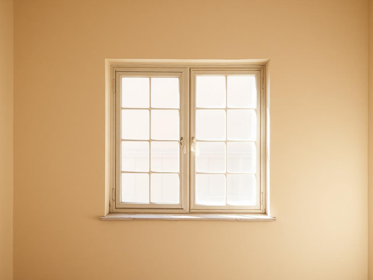 Bare window before curtain installation